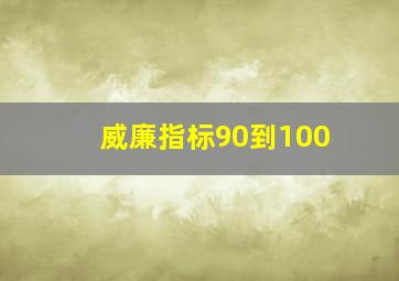 威廉指标90到100