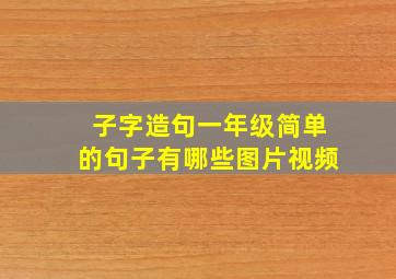 子字造句一年级简单的句子有哪些图片视频