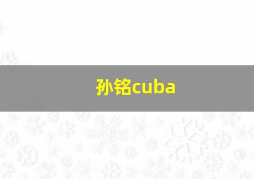 孙铭cuba