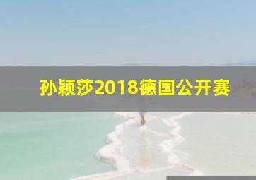 孙颖莎2018德国公开赛