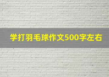 学打羽毛球作文500字左右