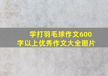 学打羽毛球作文600字以上优秀作文大全图片