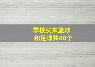 学校买来篮球和足球共60个