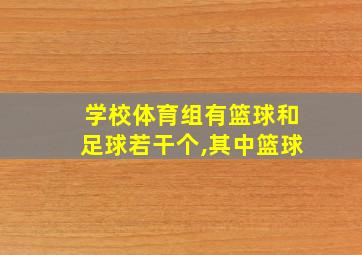 学校体育组有篮球和足球若干个,其中篮球