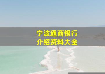 宁波通商银行介绍资料大全