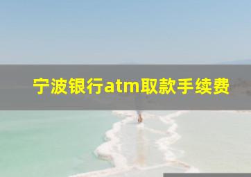 宁波银行atm取款手续费