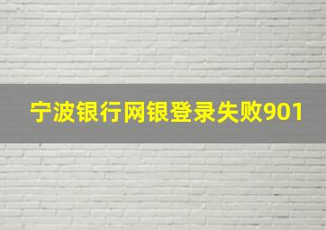 宁波银行网银登录失败901