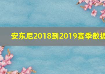 安东尼2018到2019赛季数据