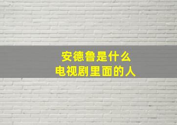 安德鲁是什么电视剧里面的人