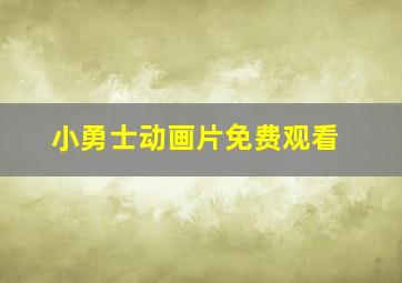 小勇士动画片免费观看