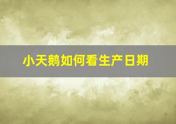 小天鹅如何看生产日期