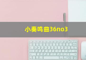 小奏鸣曲36no3