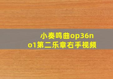 小奏鸣曲op36no1第二乐章右手视频