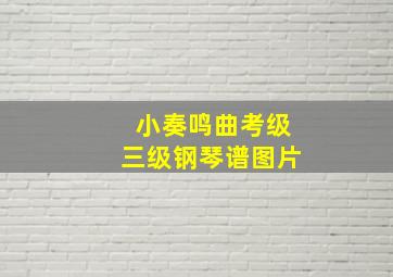 小奏鸣曲考级三级钢琴谱图片