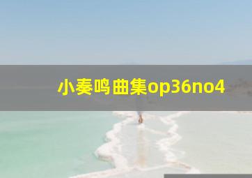 小奏鸣曲集op36no4