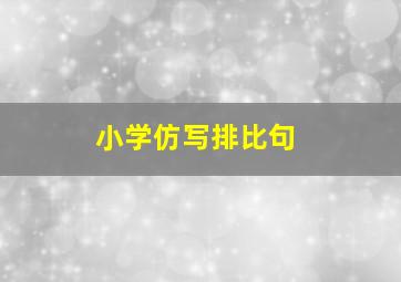 小学仿写排比句