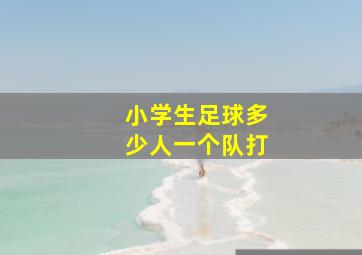 小学生足球多少人一个队打