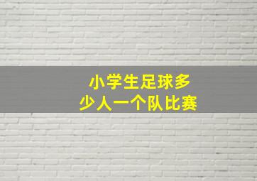 小学生足球多少人一个队比赛