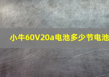 小牛60V20a电池多少节电池