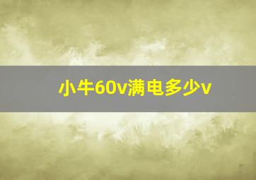 小牛60v满电多少v