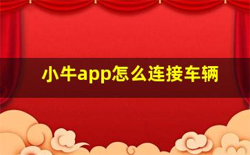 小牛app怎么连接车辆