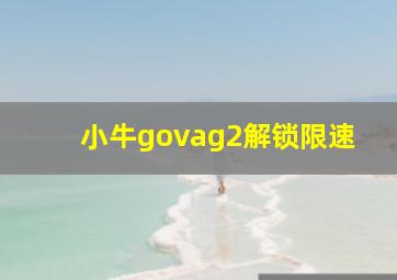 小牛govag2解锁限速