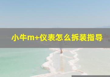 小牛m+仪表怎么拆装指导