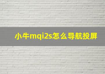 小牛mqi2s怎么导航投屏