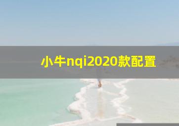 小牛nqi2020款配置