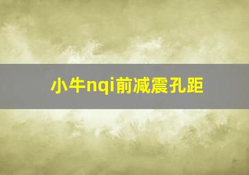 小牛nqi前减震孔距