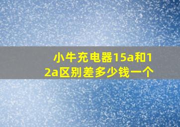 小牛充电器15a和12a区别差多少钱一个