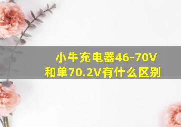 小牛充电器46-70V和单70.2V有什么区别