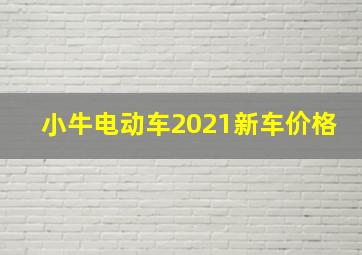 小牛电动车2021新车价格