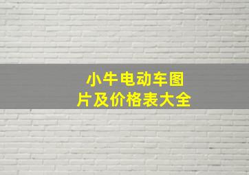 小牛电动车图片及价格表大全