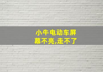 小牛电动车屏幕不亮,走不了