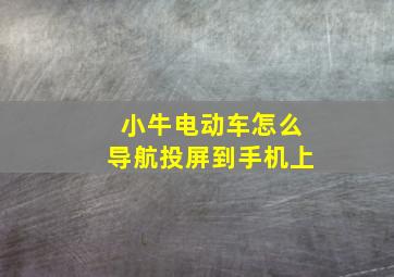 小牛电动车怎么导航投屏到手机上