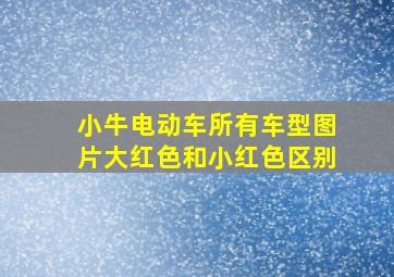 小牛电动车所有车型图片大红色和小红色区别