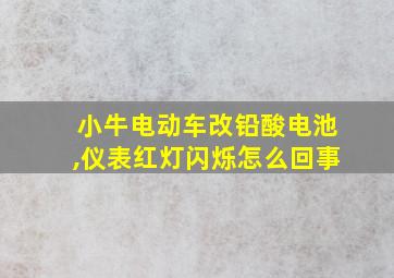 小牛电动车改铅酸电池,仪表红灯闪烁怎么回事