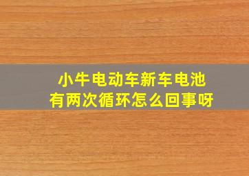 小牛电动车新车电池有两次循环怎么回事呀