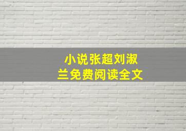 小说张超刘淑兰免费阅读全文