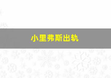 小里弗斯出轨