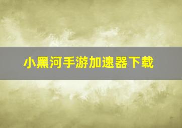 小黑河手游加速器下载