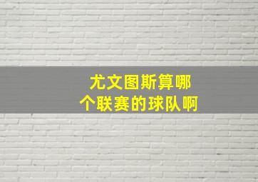 尤文图斯算哪个联赛的球队啊