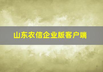 山东农信企业版客户端