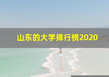 山东的大学排行榜2020