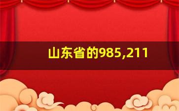 山东省的985,211