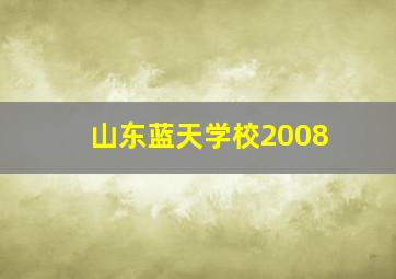 山东蓝天学校2008