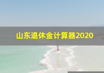 山东退休金计算器2020