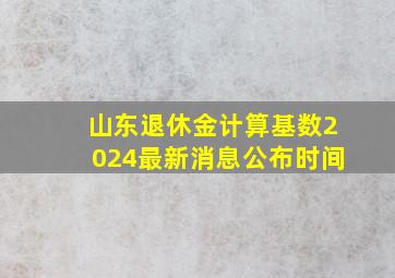 山东退休金计算基数2024最新消息公布时间