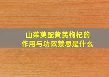 山茱萸配黄芪枸杞的作用与功效禁忌是什么